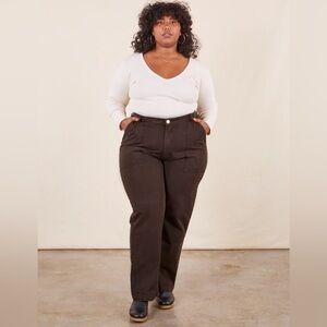 Big Bud Press Work Pants Petite 0XL Espresso Brown NWOT